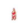 Ensemble 2 pièces rouge dentelle 